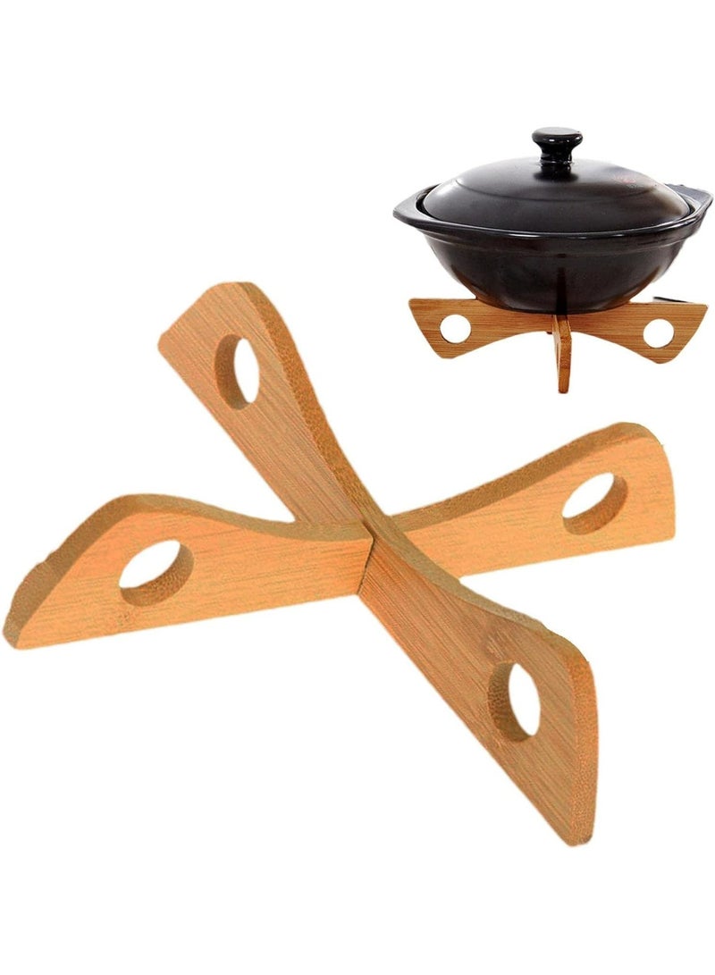 Smart Wooden Trivet – Detachable & Reversible Heat-Resistant Pot Holder - Image 1